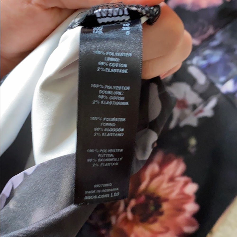 ASOS tall deep fold off the shoulder midi dress 6 - Picture 8 of 8